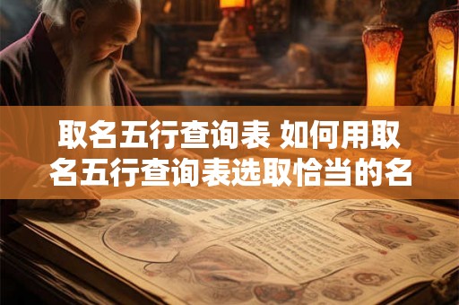 取名五行查询表 如何用取名五行查询表选取恰当的名字 取名五行查询表 如何用取名五行查询表选取恰当的名字