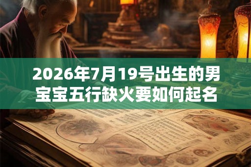 2026年7月19号出生的男宝宝五行缺火要如何起名