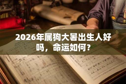 2026年属狗大暑出生人好吗，命运如何？