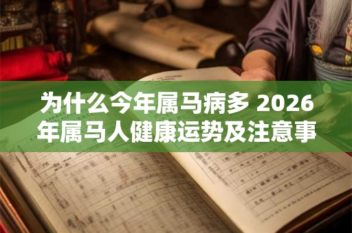 为什么今年属马病多 2026年属马人健康运势及注意事项