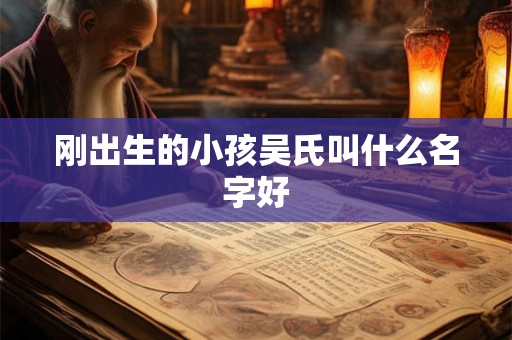 刚出生的小孩吴氏叫什么名字好