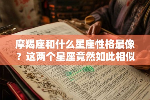 摩羯座和什么星座性格最像？这两个星座竟然如此相似！