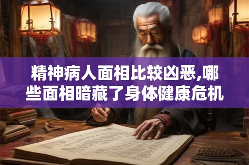 精神病人面相比较凶恶,哪些面相暗藏了身体健康危机？