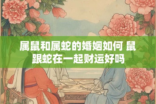 属鼠和属蛇的婚姻如何 鼠跟蛇在一起财运好吗