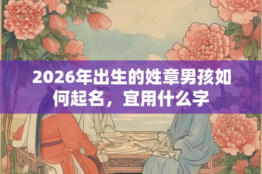 2026年出生的姓章男孩如何起名,宜用什么字 2026年出生的姓章男孩如何起名,宜用什么字