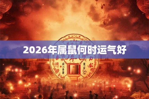 2026年属鼠何时运气好