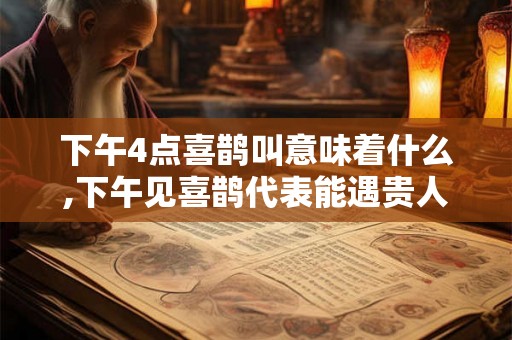 下午4点喜鹊叫意味着什么,下午见喜鹊代表能遇贵人吗 下午4点喜鹊叫意味着什么,下午见喜鹊代表能遇贵人吗