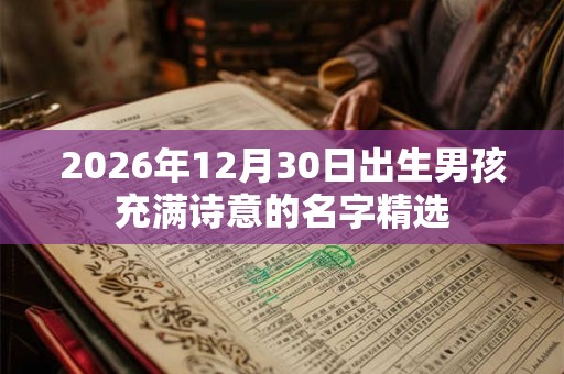 2026年12月30日出生男孩充满诗意的名字精选