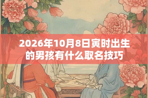 2026年10月8日寅时出生的男孩有什么取名技巧