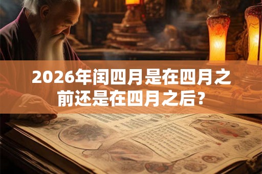 2026年闰四月是在四月之前还是在四月之后? 2026年闰四月是在四月之前还是在四月之后?