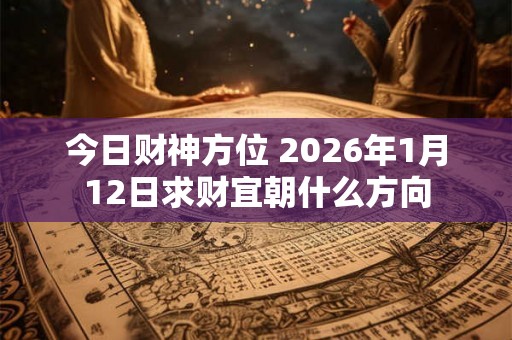 今日财神方位 2026年1月12日求财宜朝什么方向