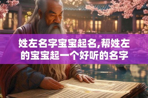 姓左名字宝宝起名,帮姓左的宝宝起一个好听的名字