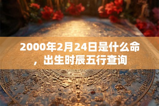 2000年2月24日是什么命，出生时辰五行查询