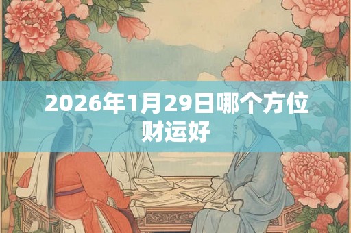 2026年1月29日哪个方位财运好 2026年1月29日哪个方位财运好
