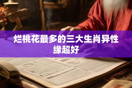 烂桃花最多的三大生肖异性缘超好