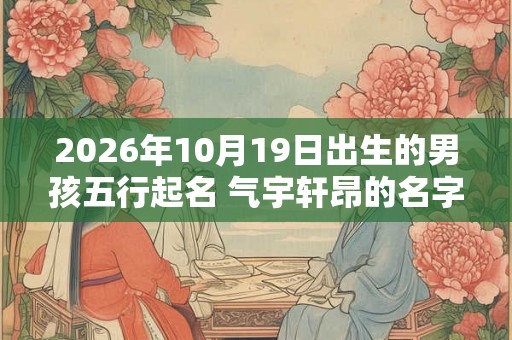 2026年10月19日出生的男孩五行起名 气宇轩昂的名字