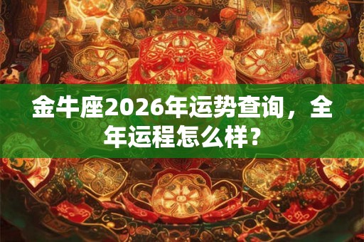 金牛座2026年运势查询，全年运程怎么样？