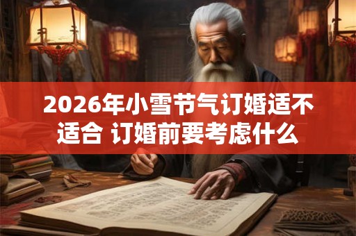 2026年小雪节气订婚适不适合 订婚前要考虑什么