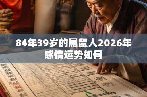 84年39岁的属鼠人2026年感情运势如何 84年39岁的属鼠人2026年感情运势如何