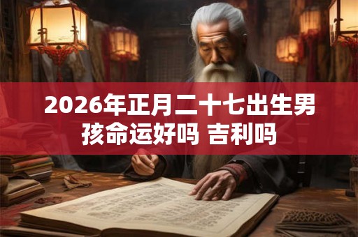 2026年正月二十七出生男孩命运好吗 吉利吗