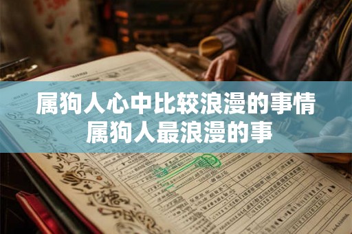 属狗人心中比较浪漫的事情 属狗人最浪漫的事 属狗人心中比较浪漫的事情 属狗人最浪漫的事