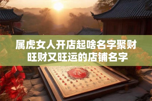 属虎女人开店起啥名字聚财 旺财又旺运的店铺名字