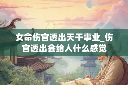 女命伤官透出天干事业_伤官透出会给人什么感觉