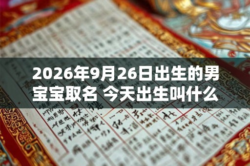 2026年9月26日出生的男宝宝取名 今天出生叫什么名字好