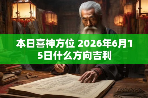 本日喜神方位 2026年6月15日什么方向吉利 本日喜神方位 2026年6月15日什么方向吉利