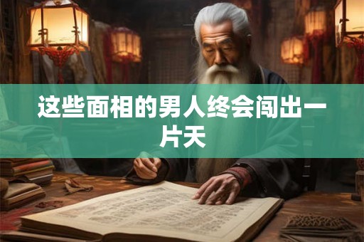这些面相的男人终会闯出一片天