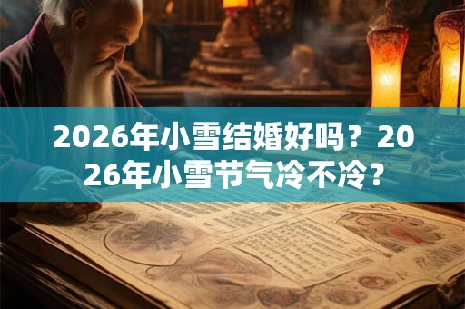 2026年小雪结婚好吗？2026年小雪节气冷不冷？