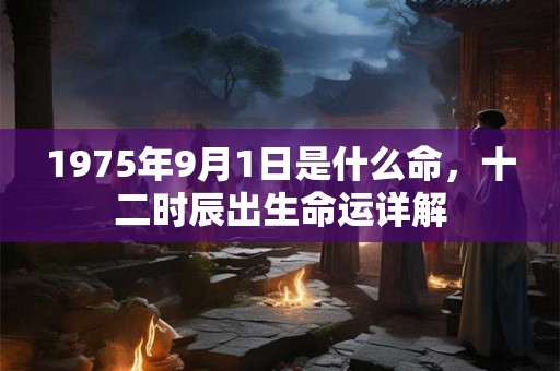 1975年9月1日是什么命，十二时辰出生命运详解