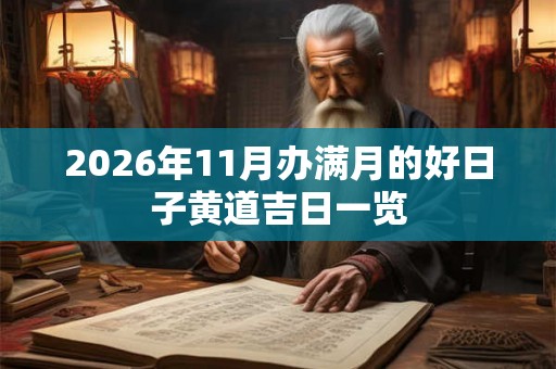 2026年11月办满月的好日子黄道吉日一览