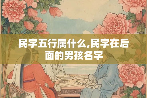 民字五行属什么,民字在后面的男孩名字