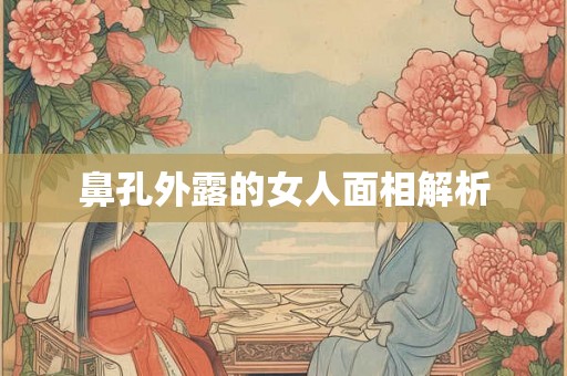 鼻孔外露的女人面相解析