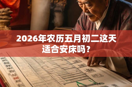 2026年农历五月初二这天适合安床吗？