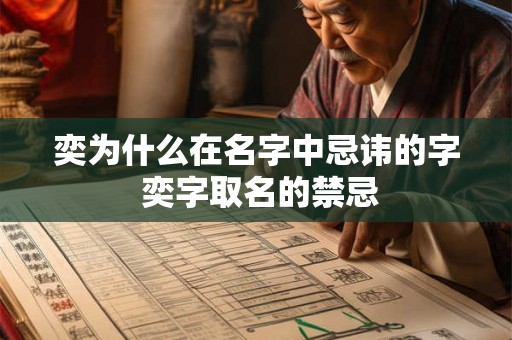 奕为什么在名字中忌讳的字 奕字取名的禁忌