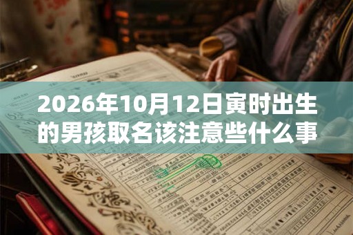 2026年10月12日寅时出生的男孩取名该注意些什么事情