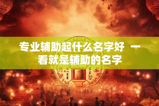 专业辅助起什么名字好  一看就是辅助的名字