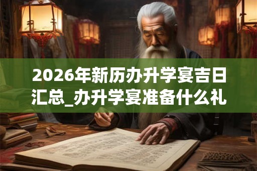 2026年新历办升学宴吉日汇总_办升学宴准备什么礼品