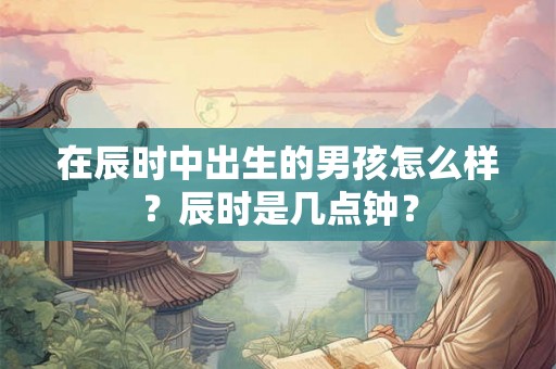 在辰时中出生的男孩怎么样？辰时是几点钟？