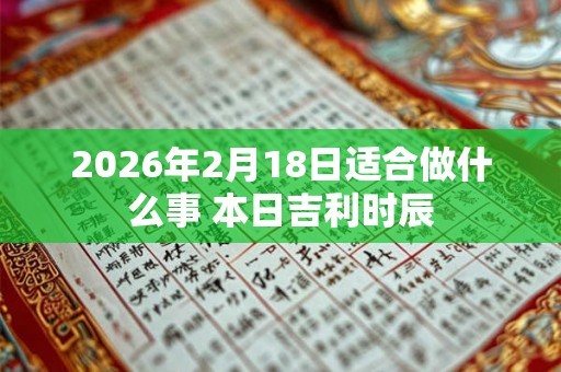 2026年2月18日适合做什么事 本日吉利时辰
