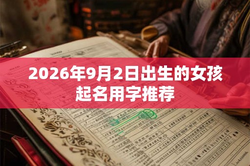 2026年9月2日出生的女孩起名用字推荐