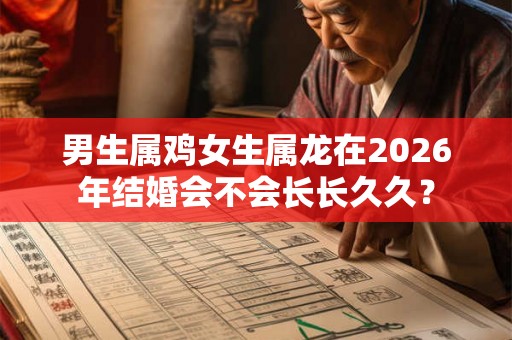 男生属鸡女生属龙在2026年结婚会不会长长久久？