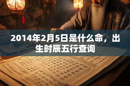 2014年2月5日是什么命，出生时辰五行查询
