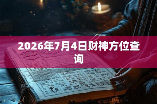 2026年7月4日财神方位查询