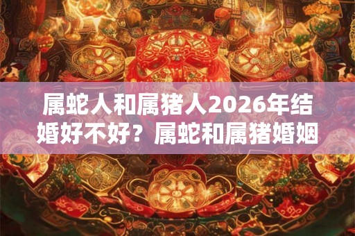 属蛇人和属猪人2026年结婚好不好？属蛇和属猪婚姻怎么样？