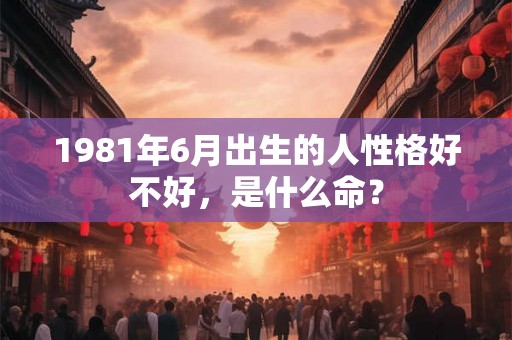 1981年6月出生的人性格好不好，是什么命？