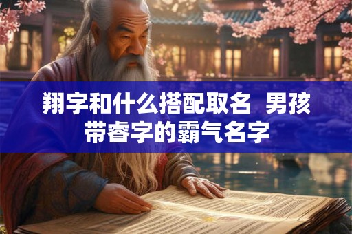 翔字和什么搭配取名  男孩带睿字的霸气名字