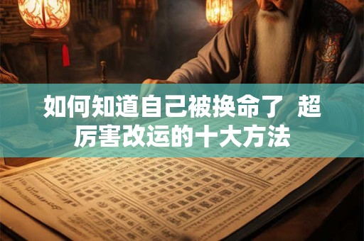 如何知道自己被换命了  超厉害改运的十大方法